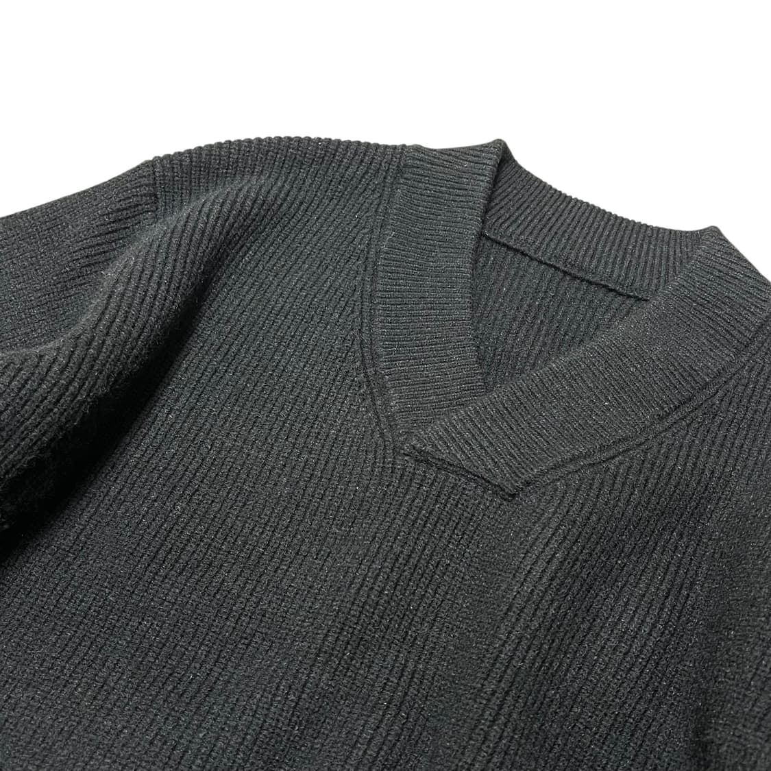 블랙 브이넥 니트 상품이미지4