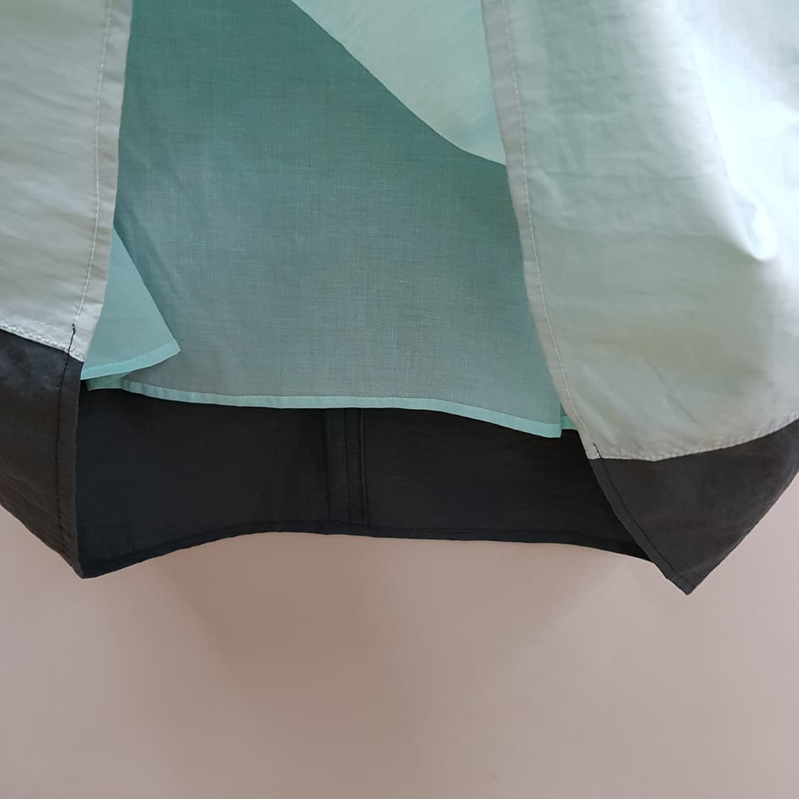 한섬 래트 2022 셔츠형 배색 원피스 82-94-160사이즈 상품이미지4