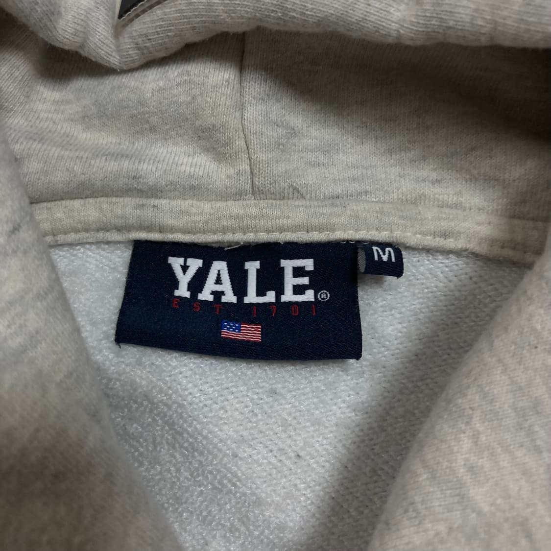 예일 스펠아웃 빅로고 그레이 후드티 상품이미지3