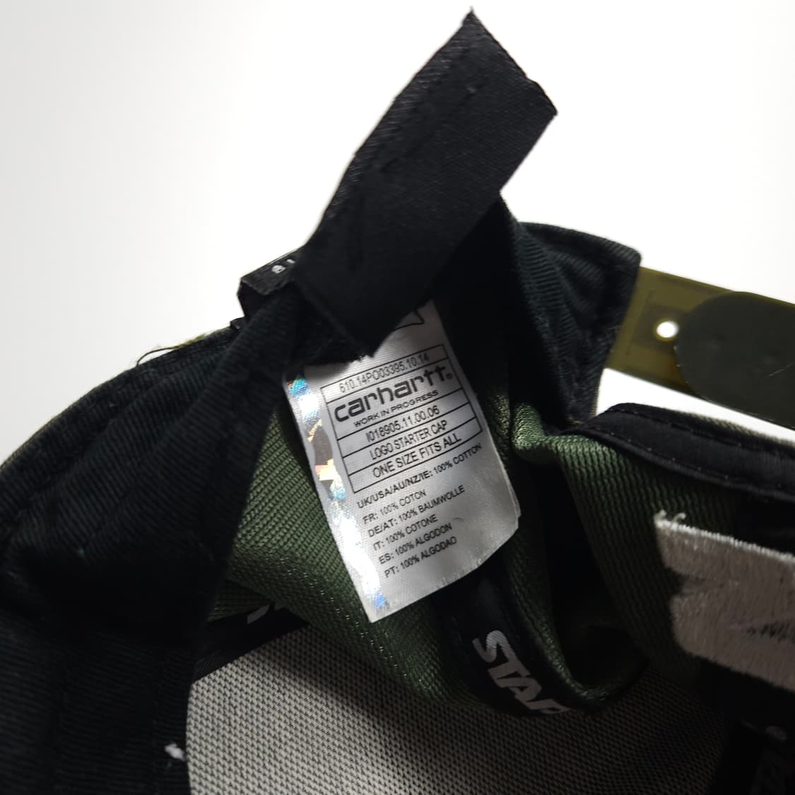 칼하트 X 스타터 로고 스타터 캡 올리브 (OS) 상품이미지5