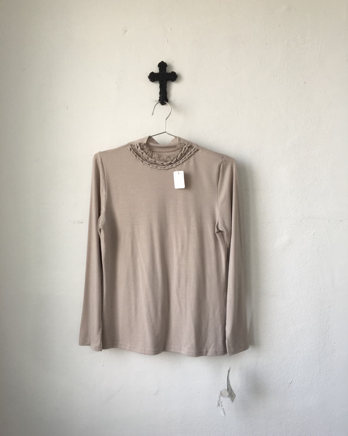 High neck lace point sleeve 상품이미지1