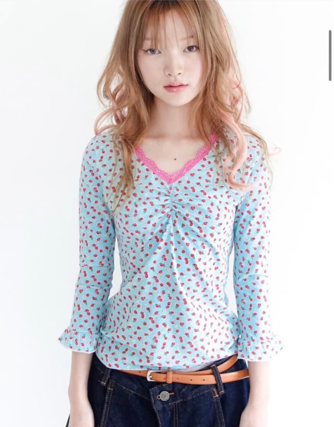 샵페어리 딸기패턴 슬리브 상품이미지1