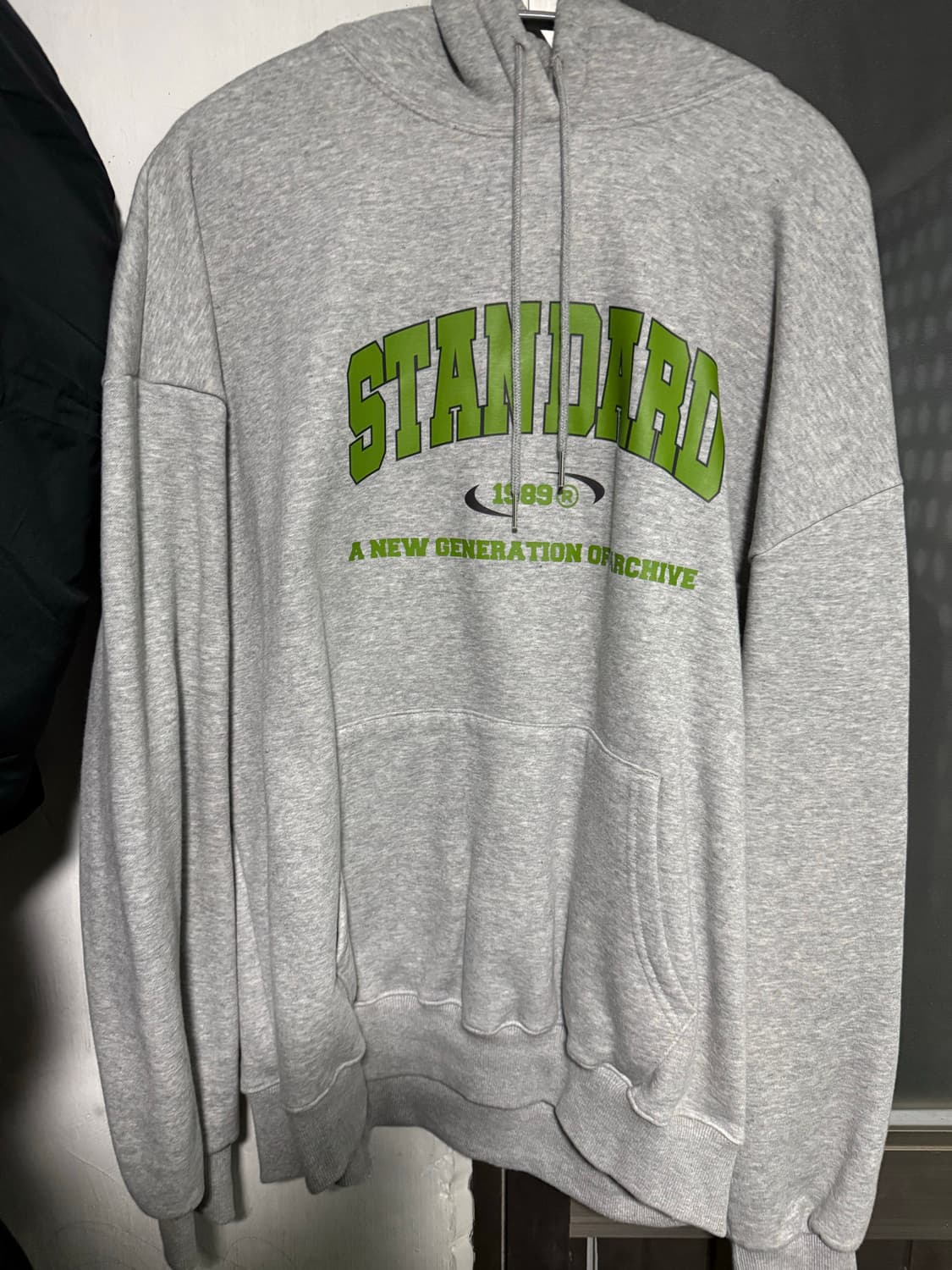 스탠다드 기모 회색 후드티 xl 상품이미지1