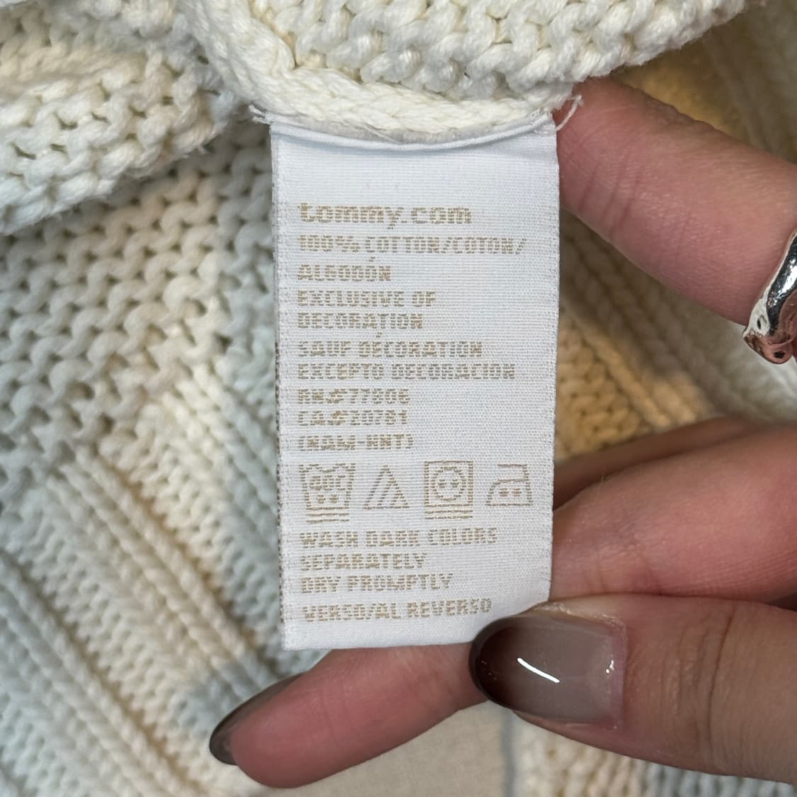 M) 타미힐피거 로고 헤비코튼 라운드넥 니트 상품이미지7