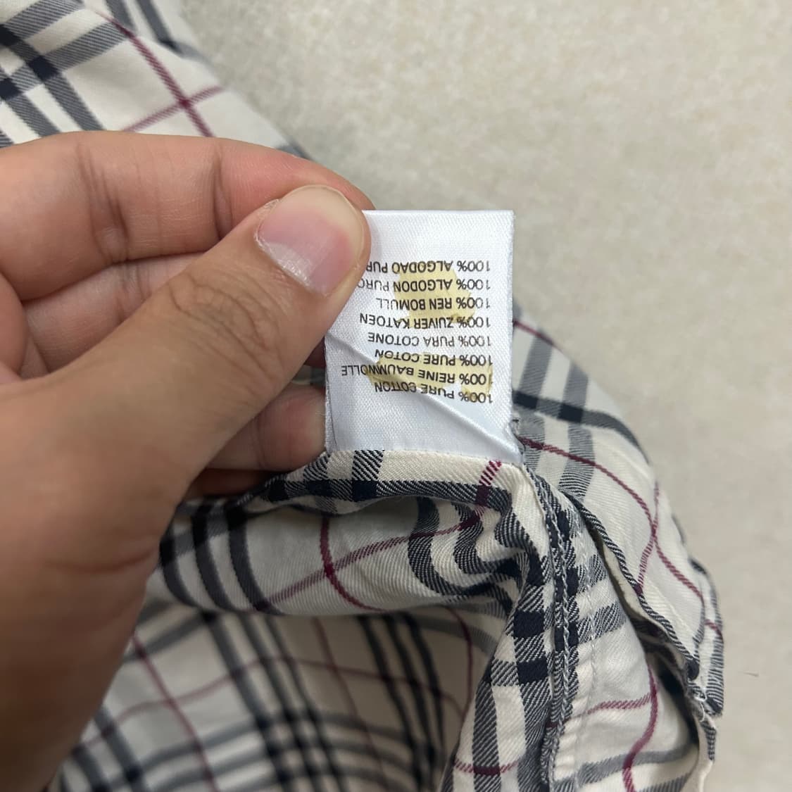 (L) 버버리 베이지 노바체크 반팔셔츠  상품이미지9