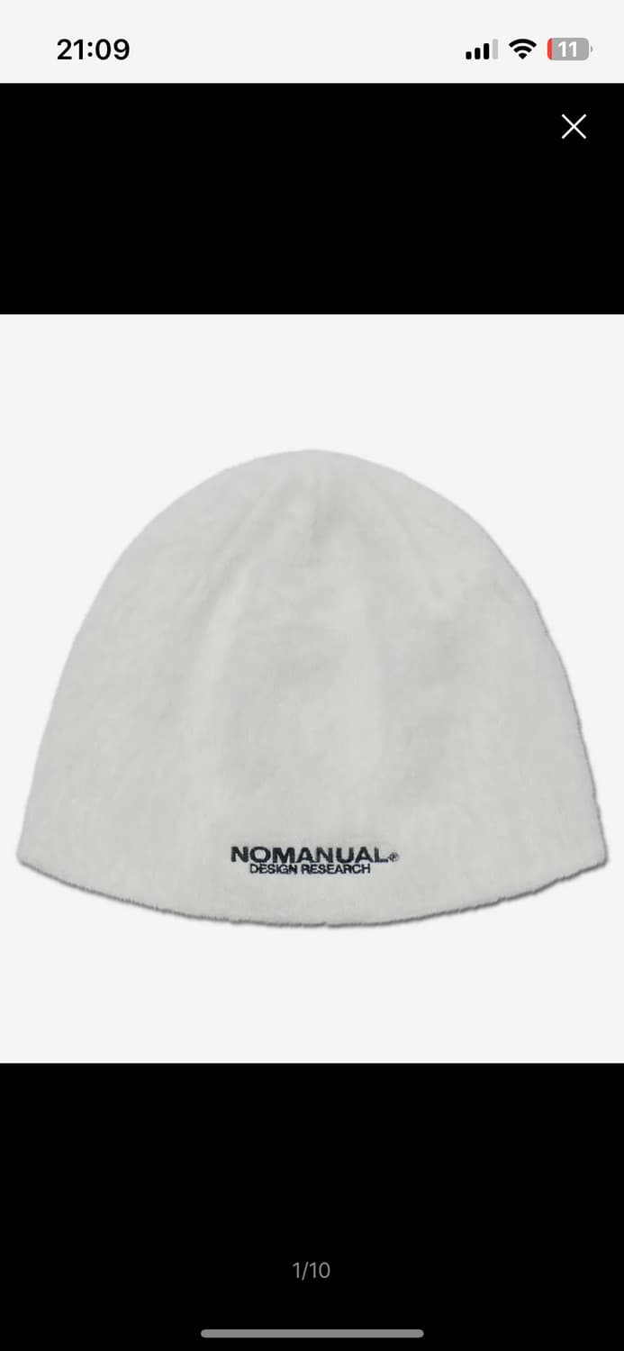 노메뉴얼 노매뉴얼 비니 크림색 NM HAIRY BEANIE - CREAM 상품이미지1