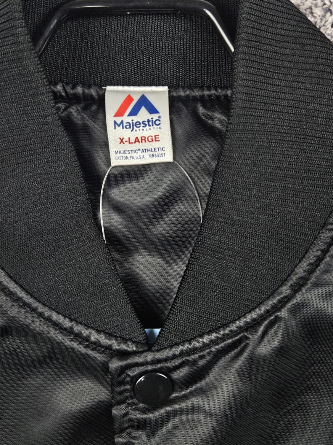 마제스틱 블랙 새틴 암스트라이프 스타디움 자켓 ( XL ) / 9941 상품이미지5