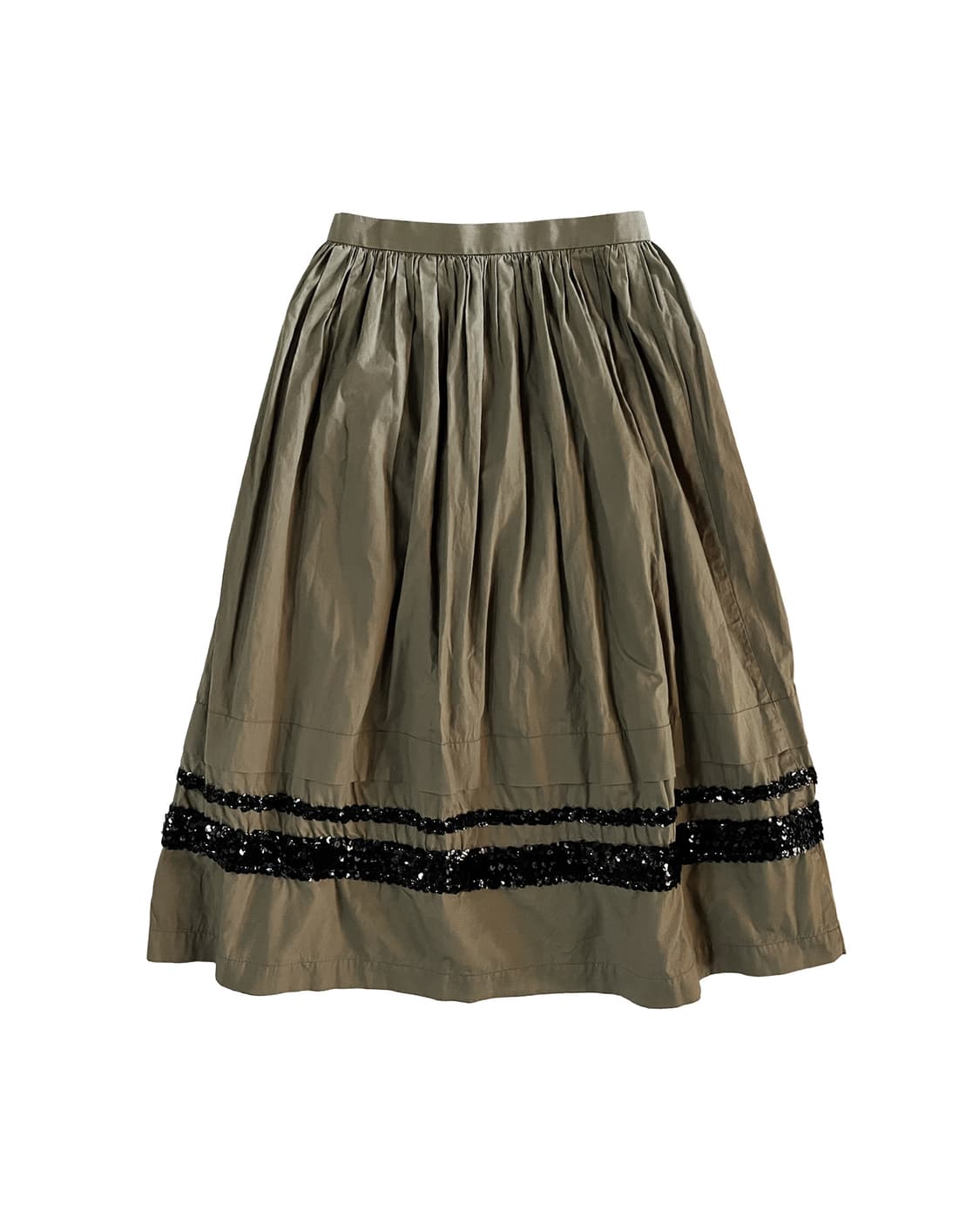 COMME DES GARCONS olive gathered skirt 상품이미지3