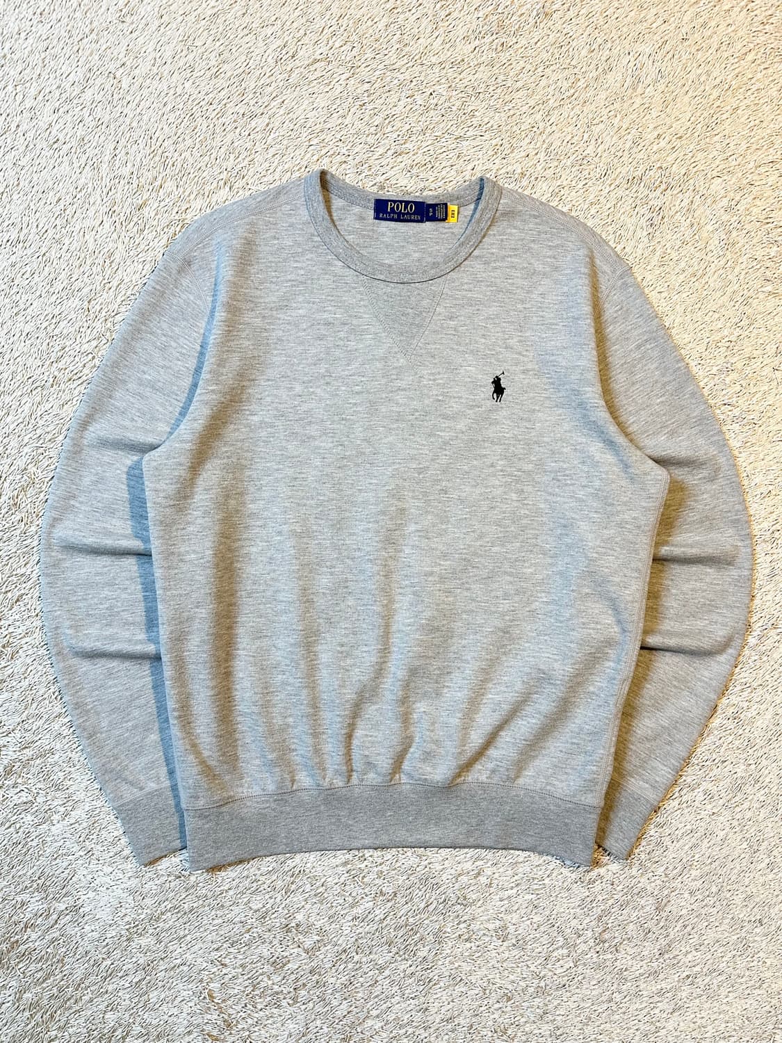 폴로 랄프로렌 신형 QR 블랙포니 플리스 맨투맨 그레이 상품이미지1