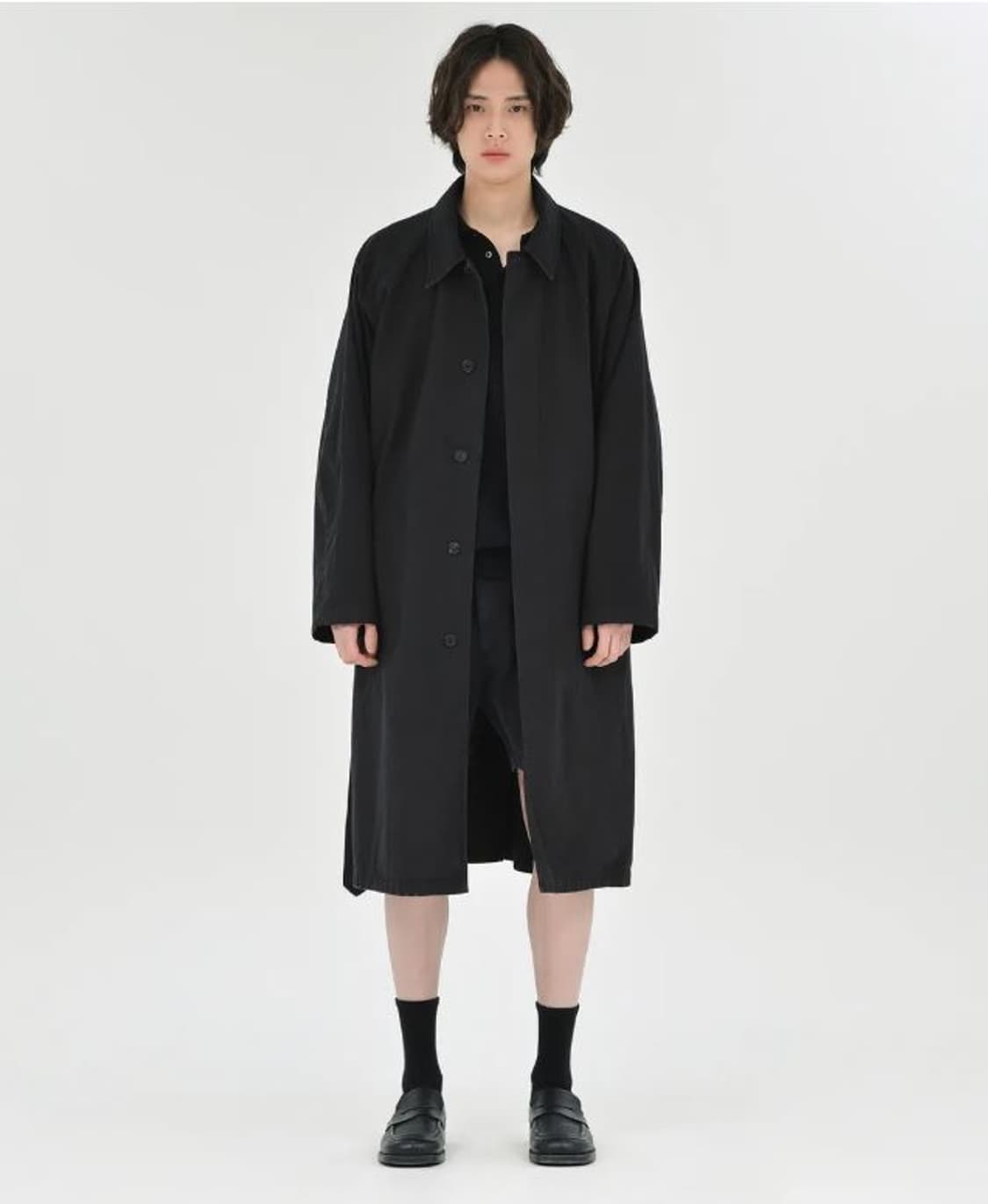 브라운야드 워시드 트렌치 코트 워시드블랙 상품이미지1