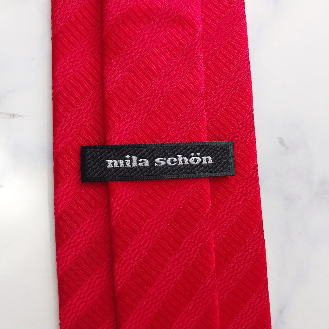 밀라숀 실크 레드 패턴 넥타이 8.3cm A+등급 K2341
 상품이미지9