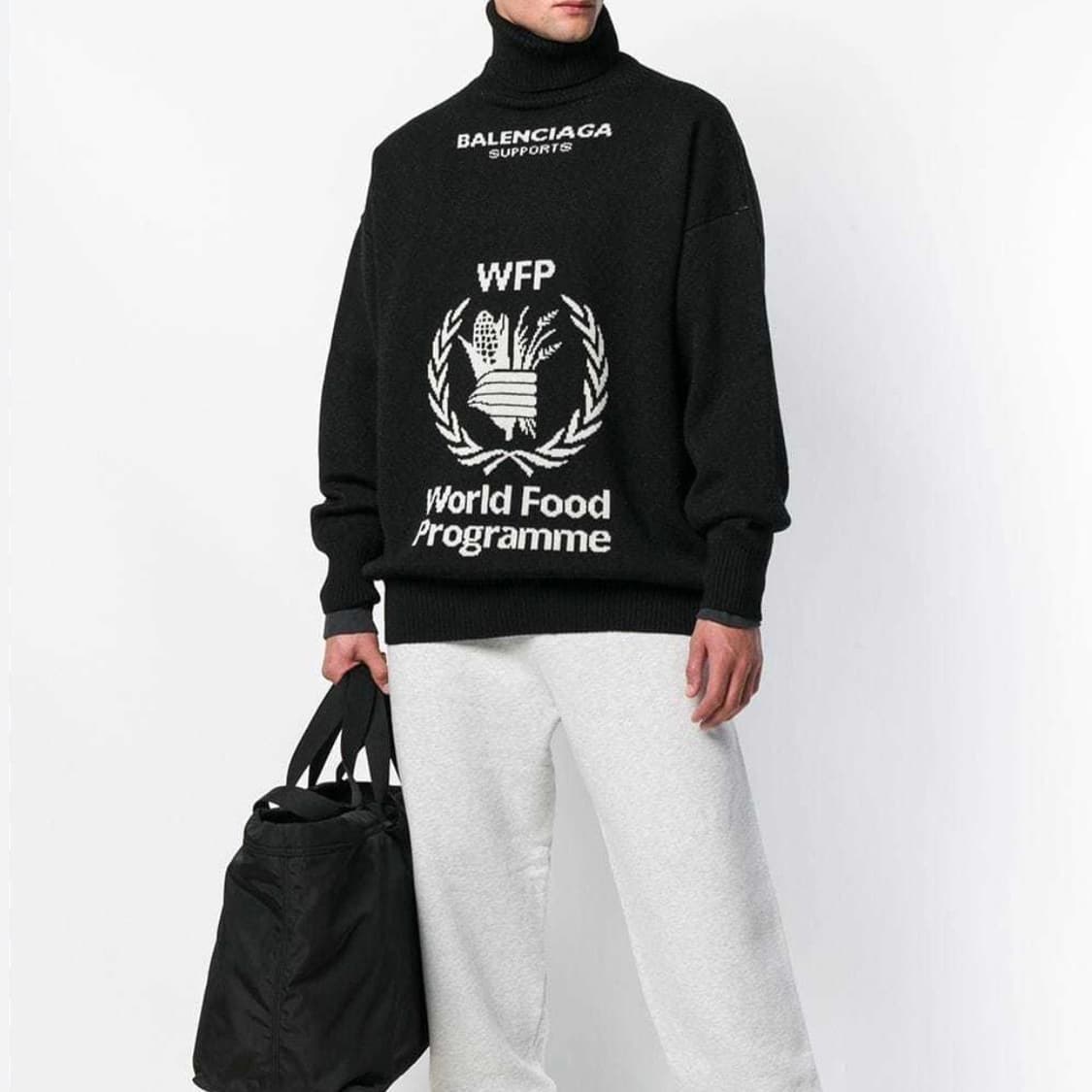 [S급/M] 발렌시아가 wfp 목폴라 니트 오버핏 블랙 상품이미지7