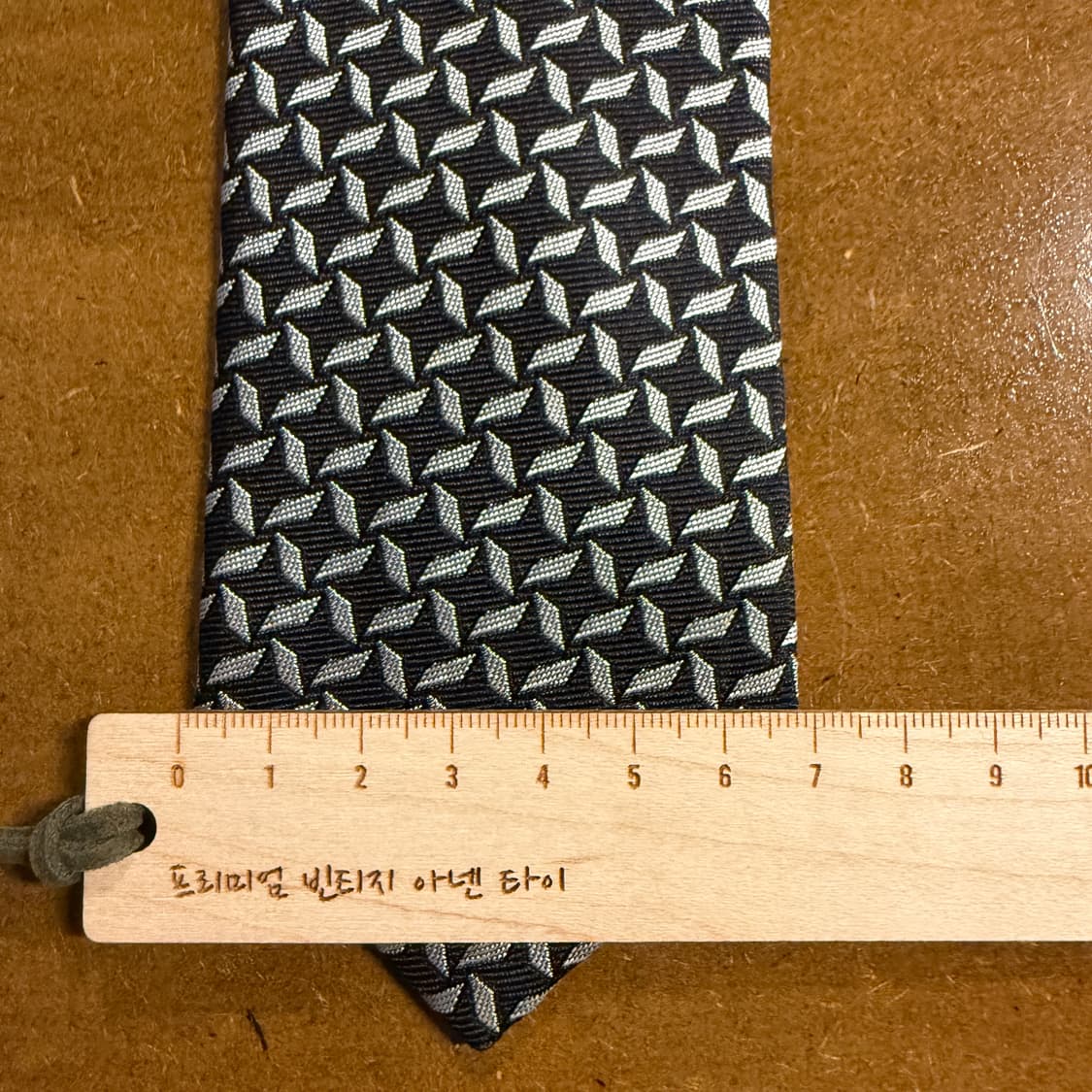 지방시 올오버 지오메트릭 패턴 실크 넥타이 블랙 상품이미지6