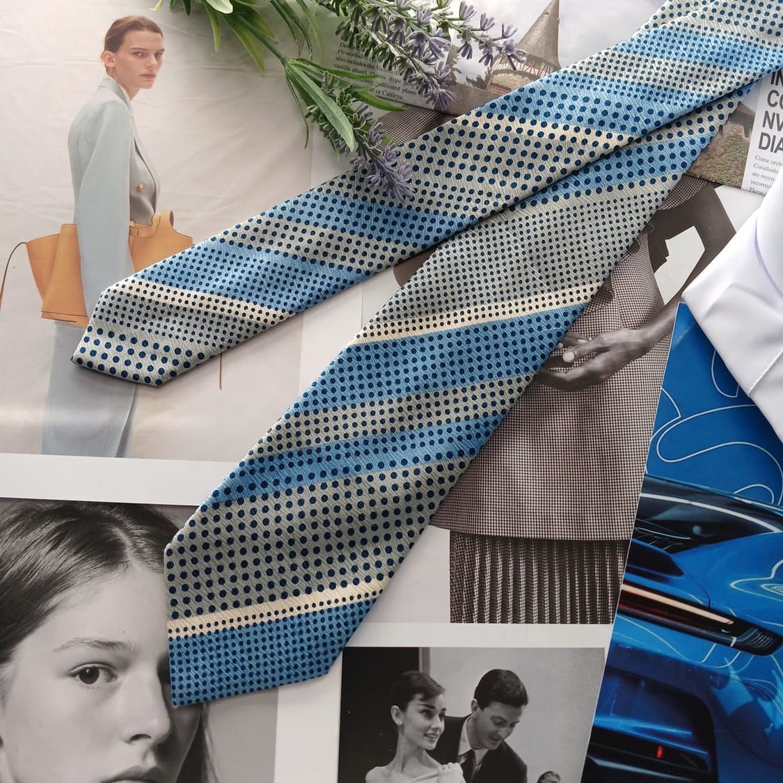 도미니크 프랑스 실크 블루 넥타이 8.2cm B등급  A18738
 상품이미지3