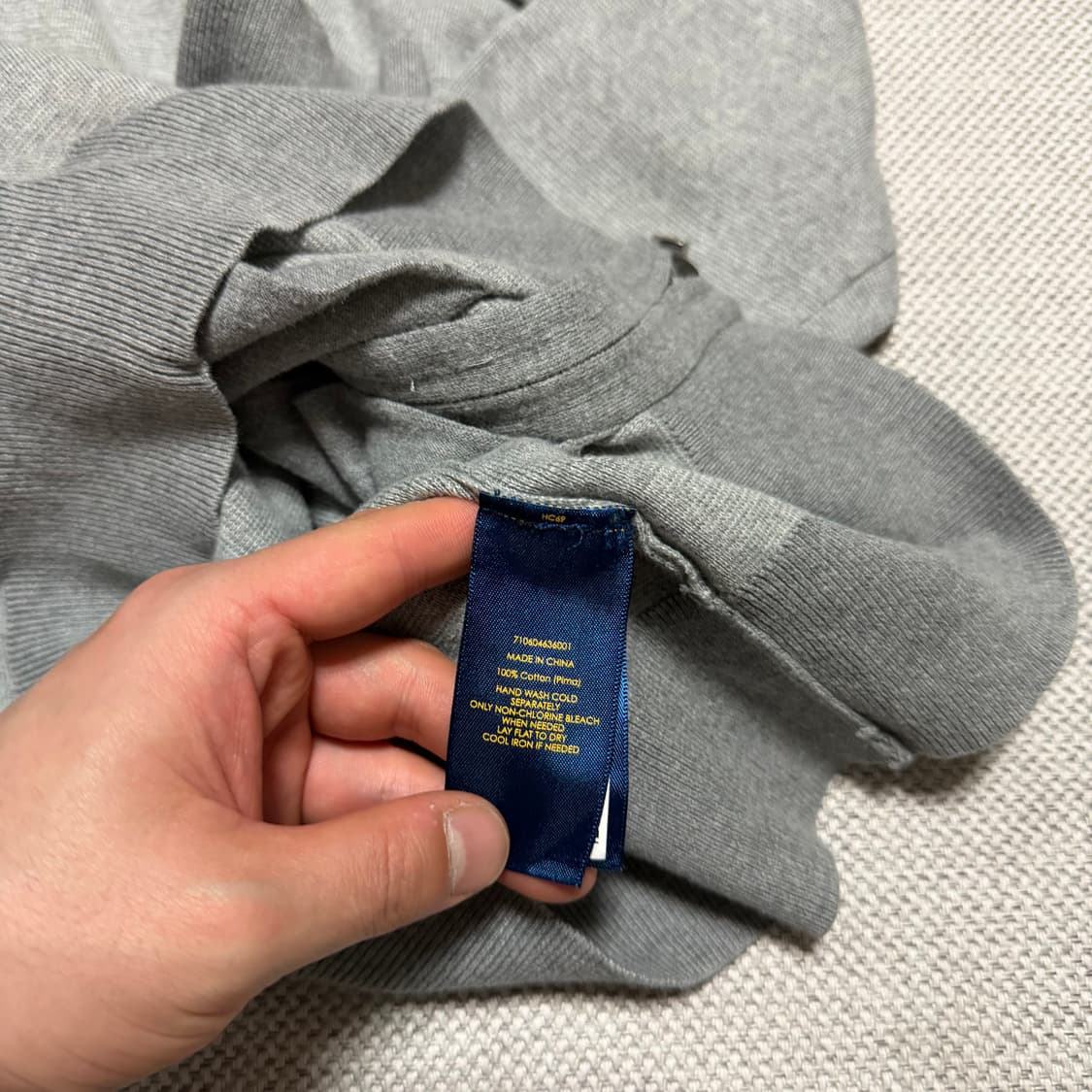 폴로 랄프로렌 그레이 투웨이 풀집업 상품이미지3