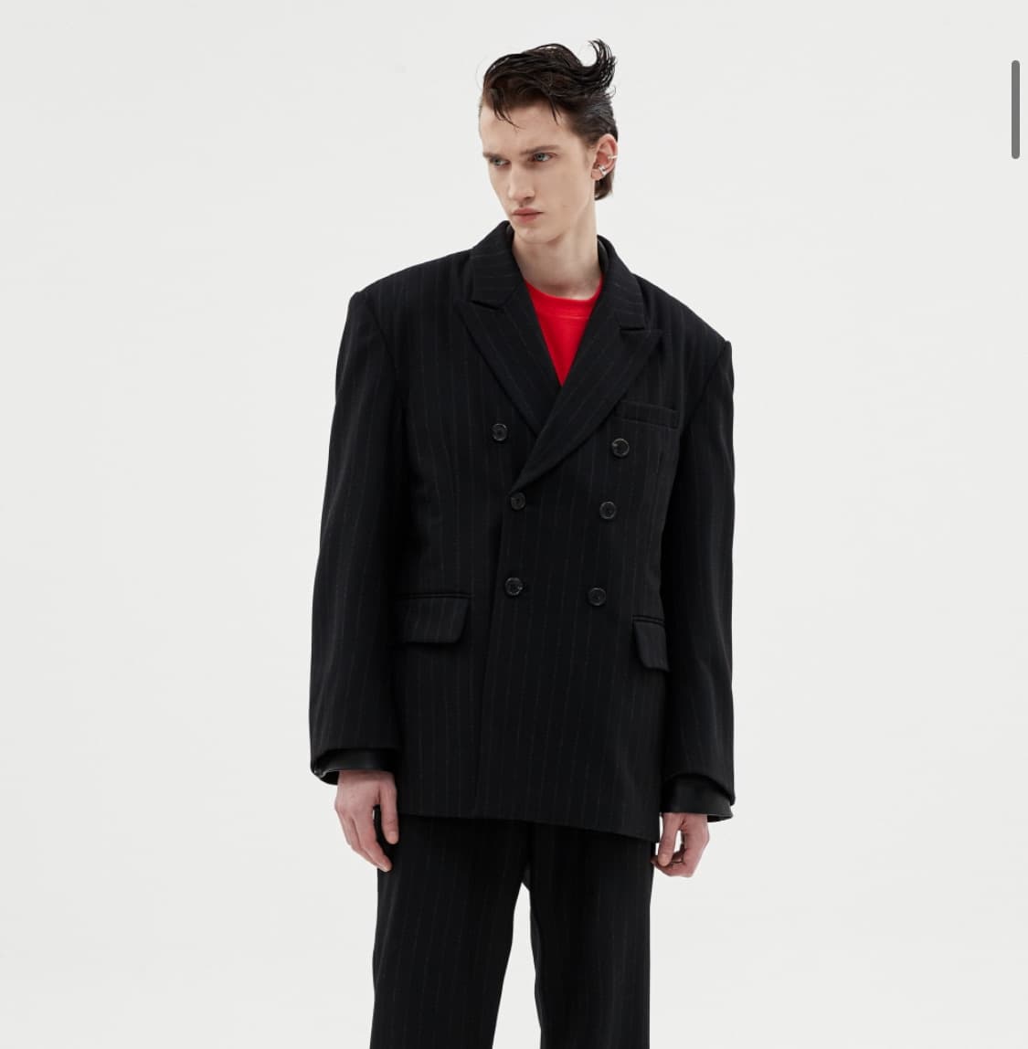 MMIC 3D EMBROIDERED STRIPE FLARE BLAZER 상품이미지7