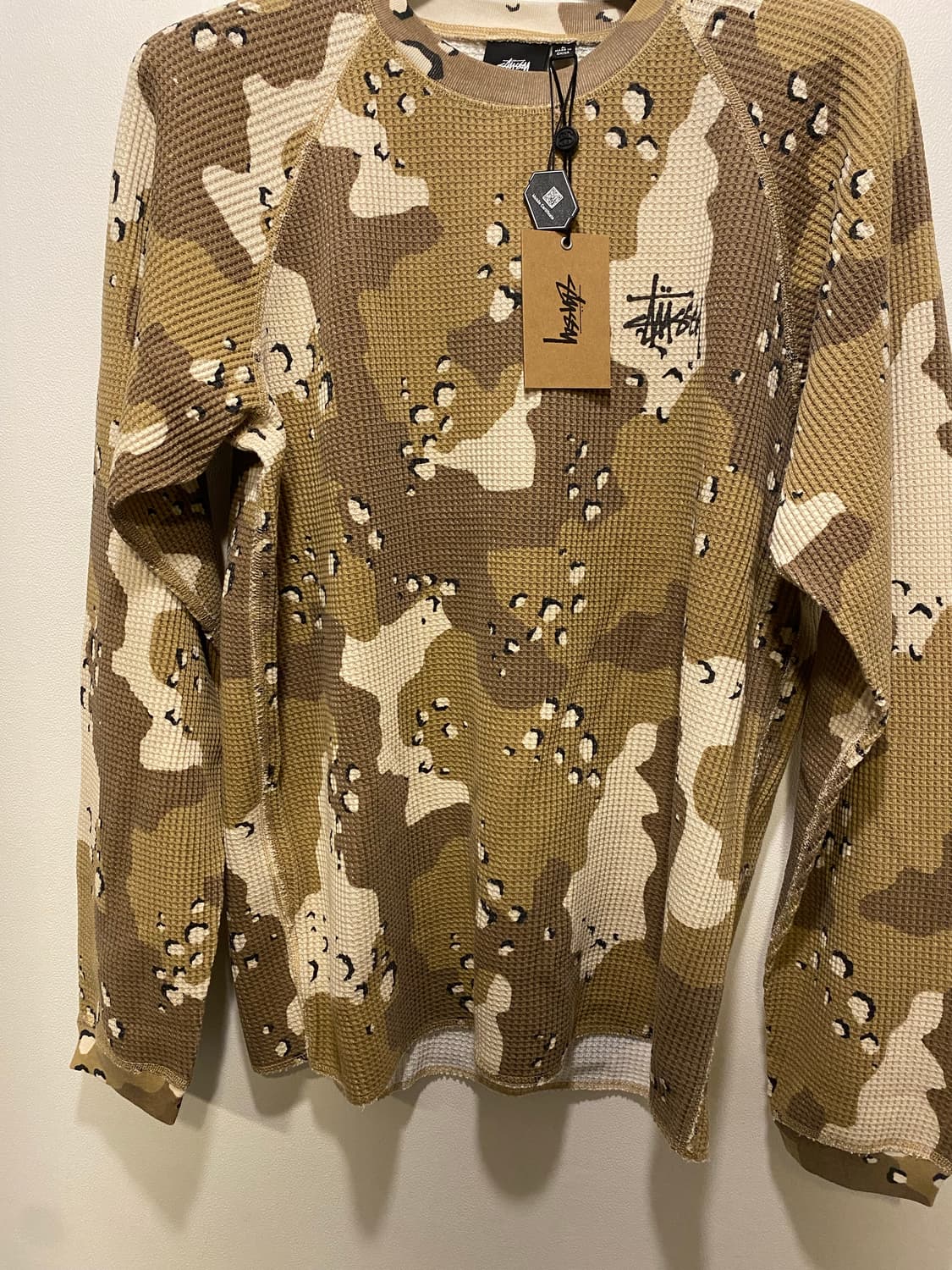 스투시 래글런 써멀 롱슬리브 크루 데저트 카모 상품이미지1