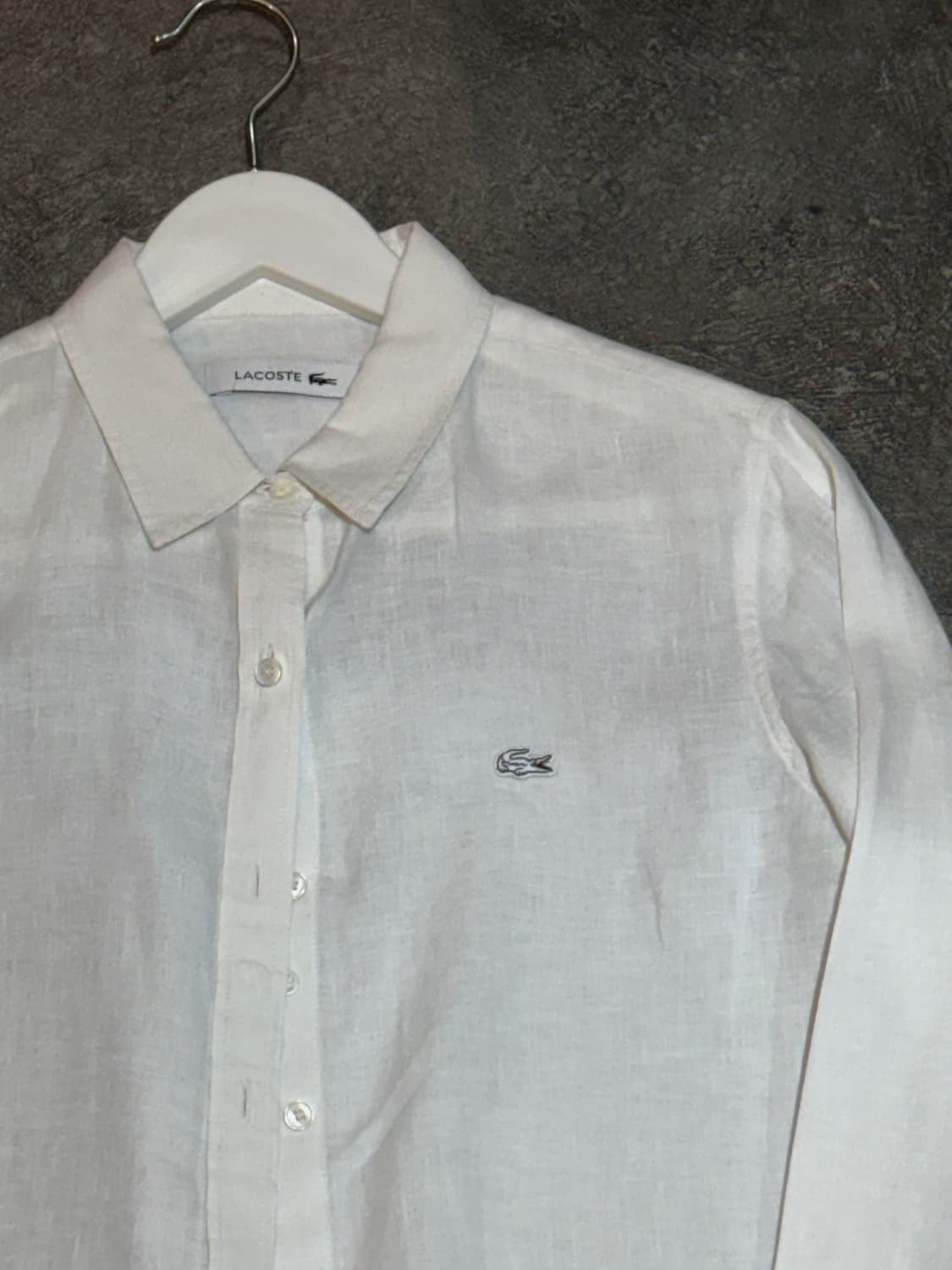 라코스테 린넨 마 셔츠 화이트 36사이즈 상품이미지4