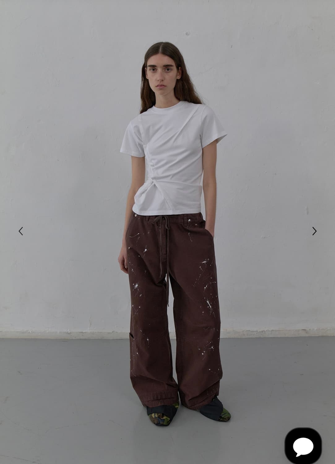 LCDC EFFECT WIDE-LEG TROUSERS (BROWN) s 상품이미지1