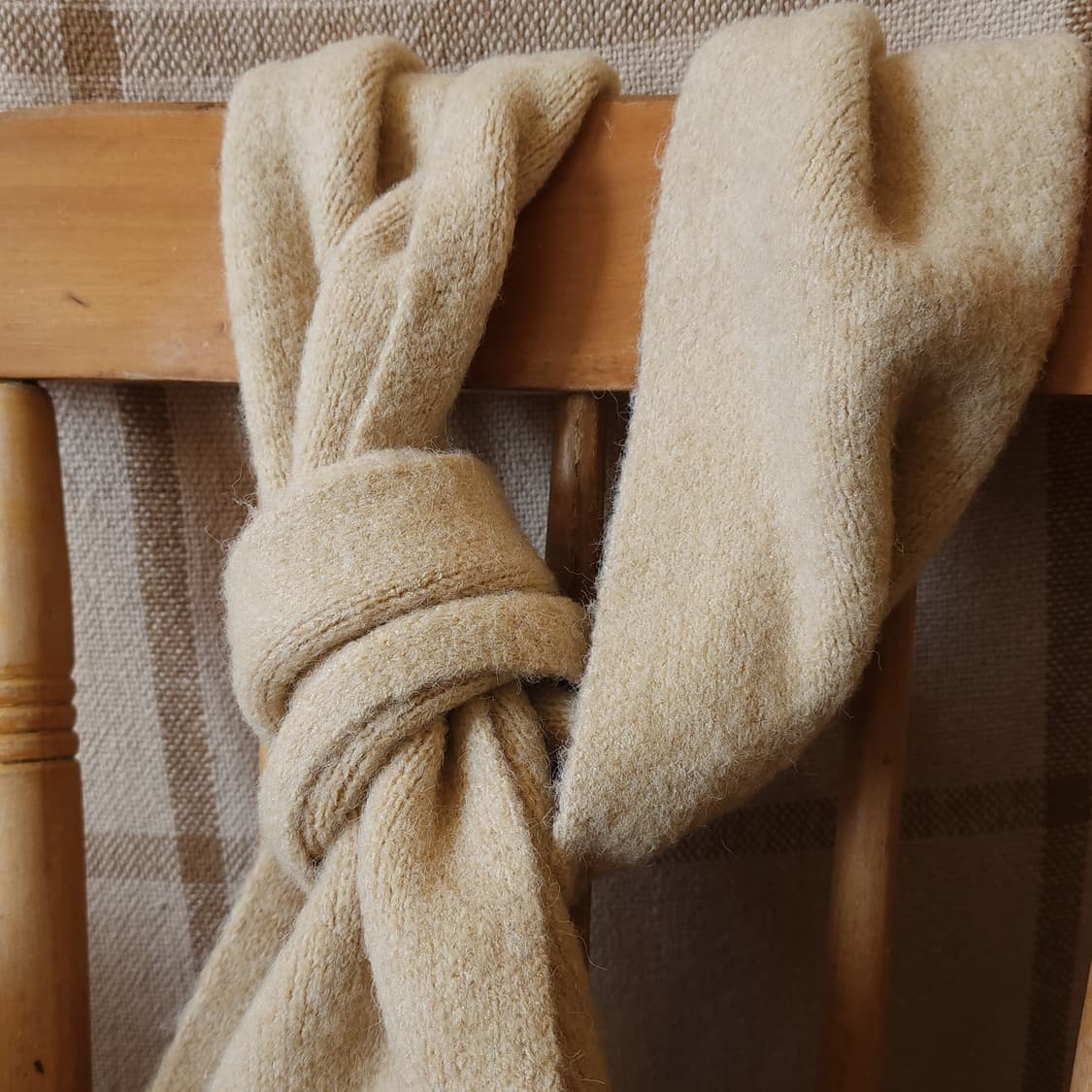 더 어텀 화이트 베이지 울 머플러 목도리 빈티지 머플러 상품이미지3