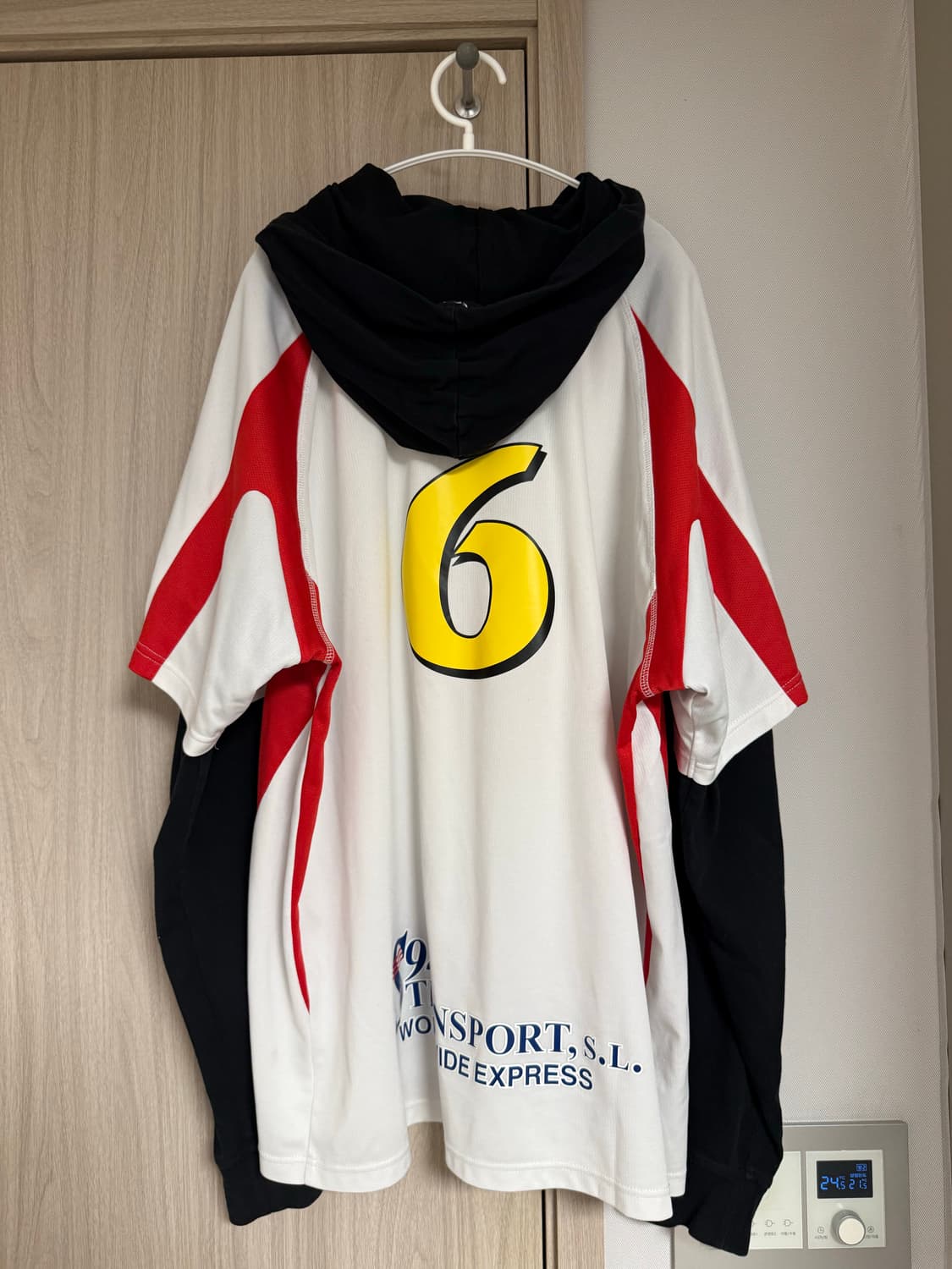 슈프림 후드 사커 저지 화이트 xxl 23FW 상품이미지2