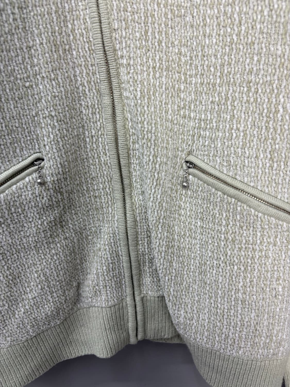 디스이즈네버댓 벨벳 니트 지퍼 폴로 아이보리 A3241 상품이미지3