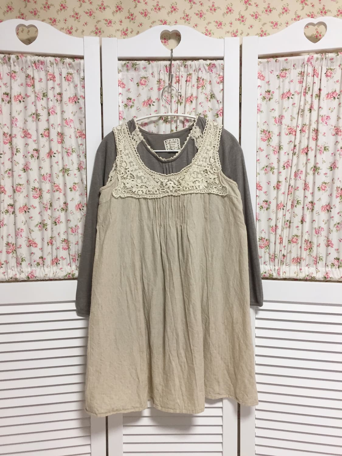 빈티지 모리걸 사만사모스 크로셰 슬리브리스 상품이미지3