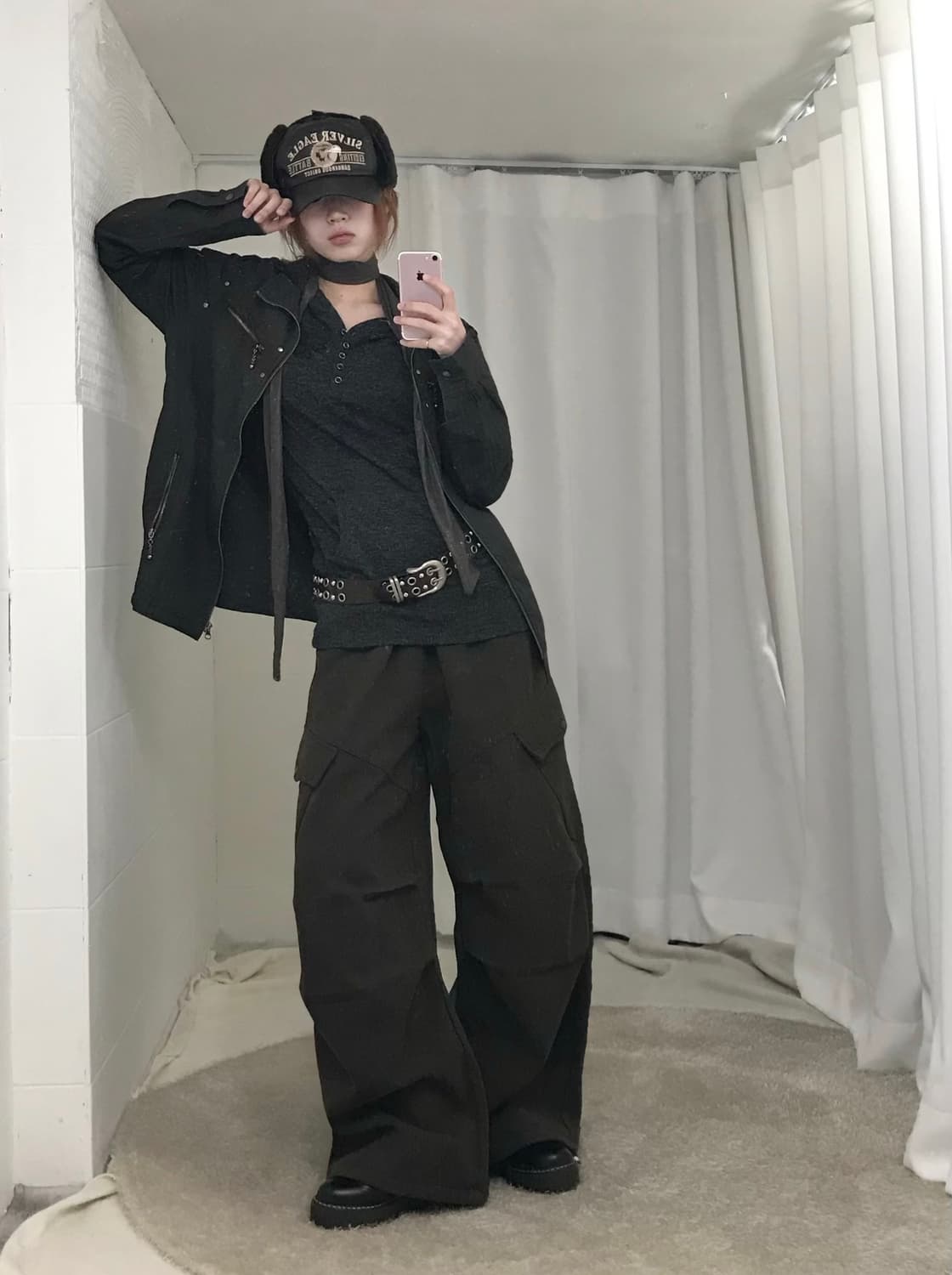 빈티지 브라운 캐주얼 웨스턴 이너 코디 세트 상품이미지2