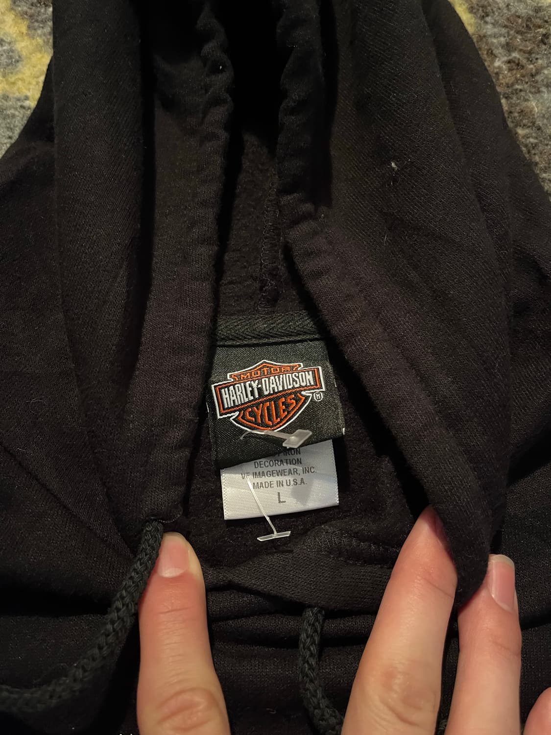 Harley davidson 큐빅 장식 후드티 상품이미지4