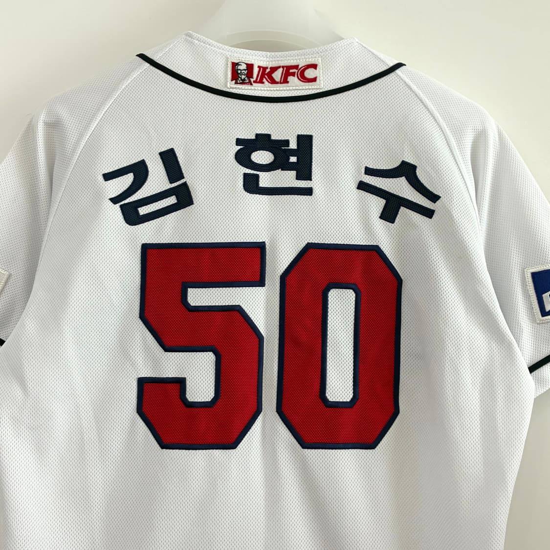 두산베어스 김현수 마킹 야구 홈 유니폼 상품이미지7