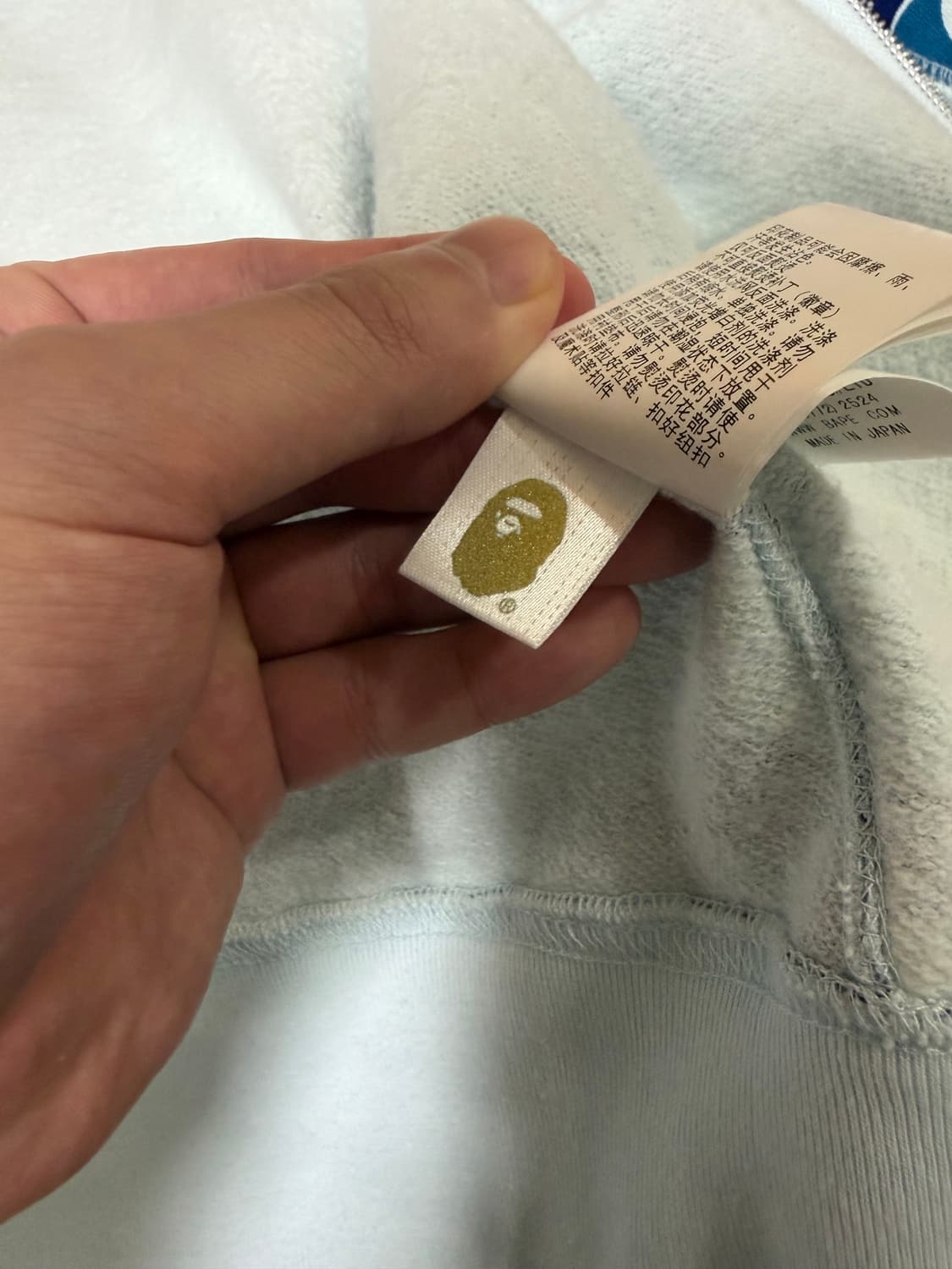 베이프 샤크 후드 블루 m 상품이미지4