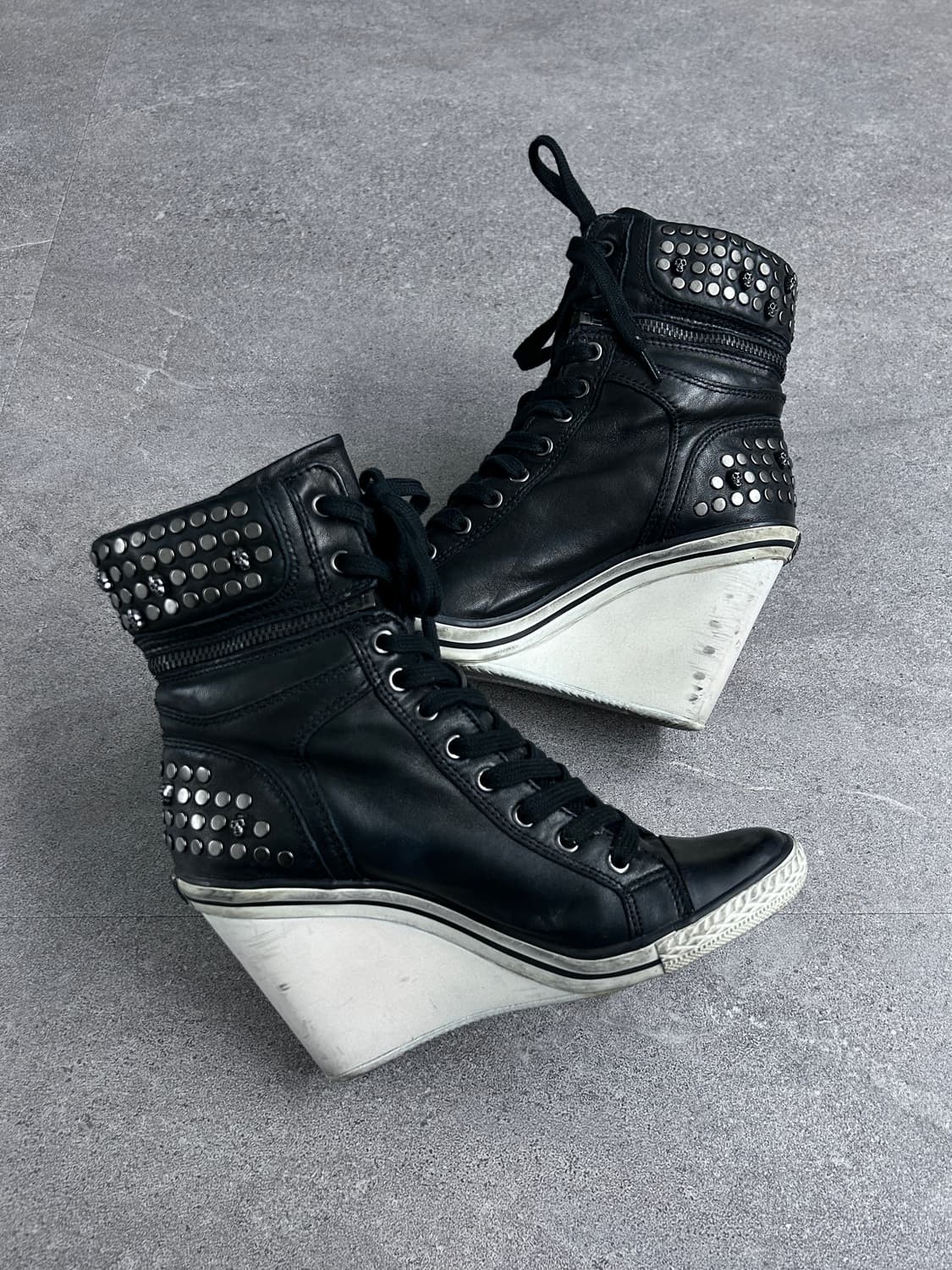 Ash 아쉬 스터드 웨지 힐 하이 스니커즈 상품이미지5