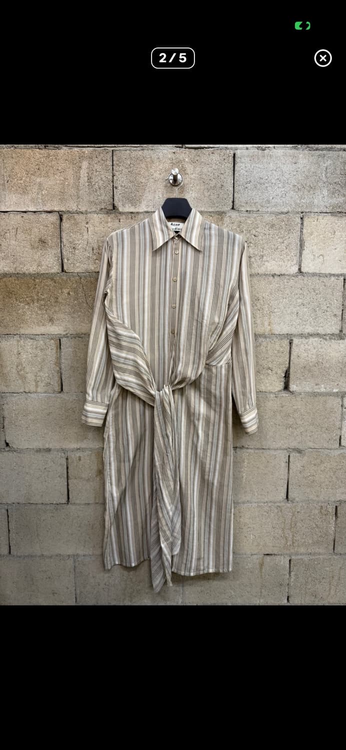 ACNE STUDIOS 스트라이프 셔츠 원피스 38 상품이미지5
