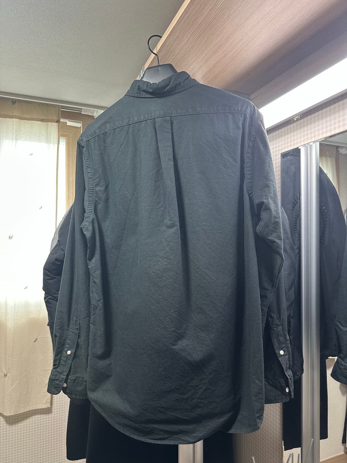 폴로랄프로렌 가먼트다이 옥스포드셔츠 클래식핏 블랙 L 상품이미지3