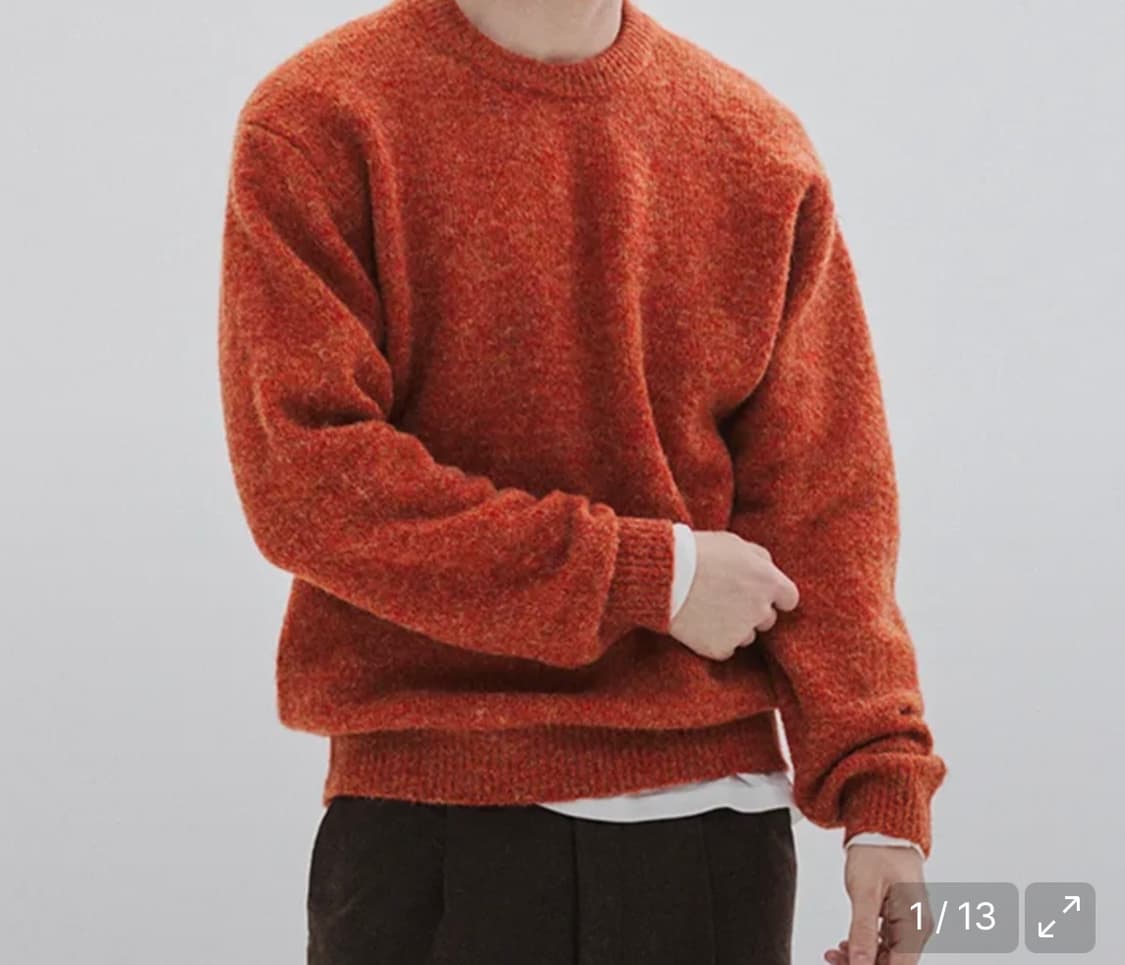 르마드 울 오버핏 라운드 니트 L 상품이미지1