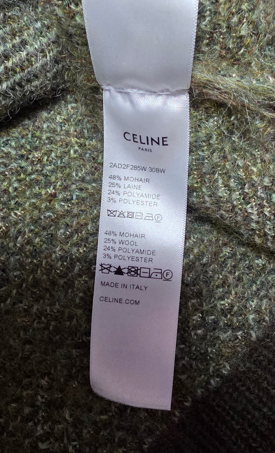 [진구지유타 착용] 셀린느 한정판  SS24 브러쉬드 모헤어 가디건 XS 상품이미지9