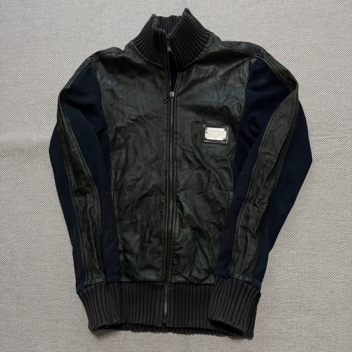 돌체앤가바나 가죽 니트 집업 자켓 상품이미지2