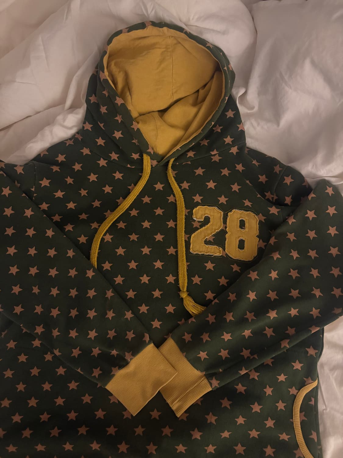 일본빈티지 별무늬 말차맛 패치 후드티🍵 상품이미지3