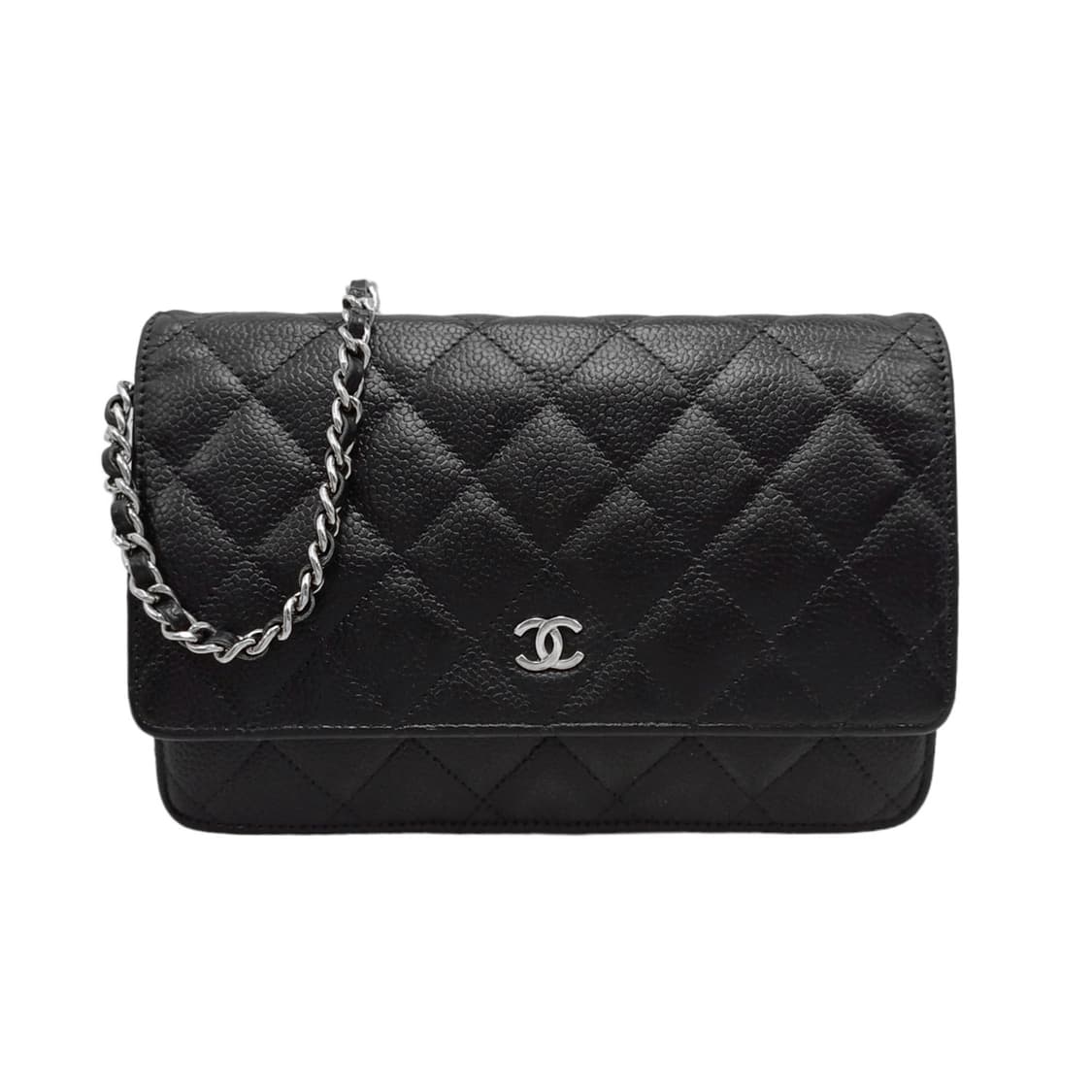 샤넬 캐비어 WOC 블랙 은장 체인 풀박스 상품이미지1