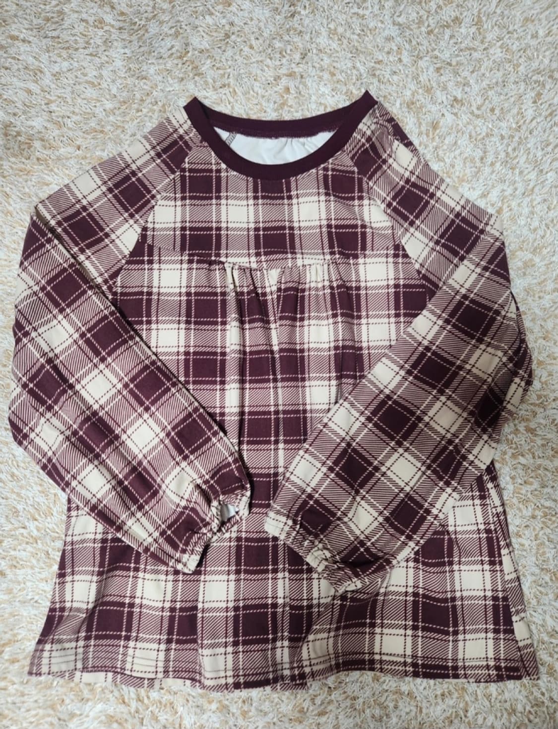 빈티지 니혼진 너드깔 체크 긴팔 상품이미지1