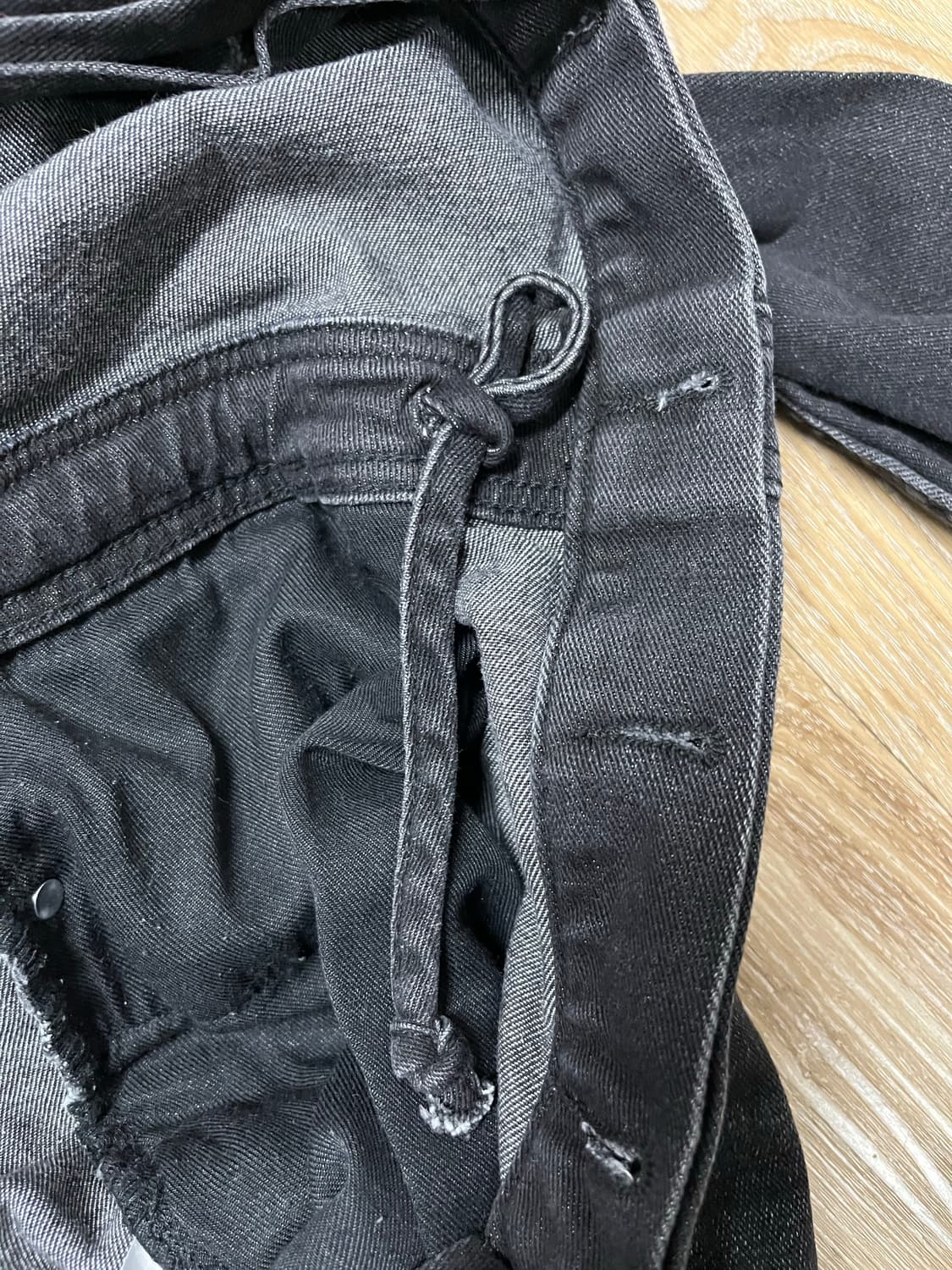 아소스 흑청 데님 점프수트  상품이미지5