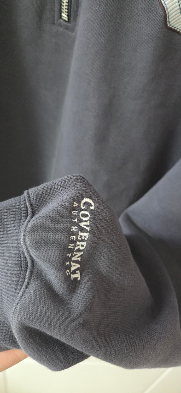 커버낫 하프집업 맨투맨 차콜 상품이미지3
