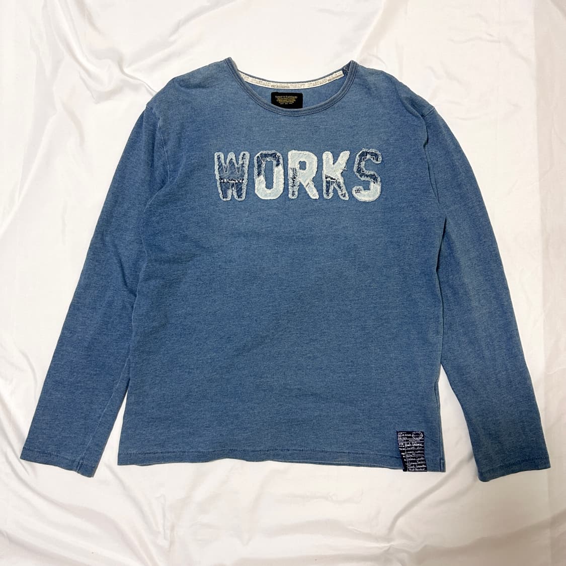 빈티지 패치워크 코튼 긴팔티셔츠 상품이미지7