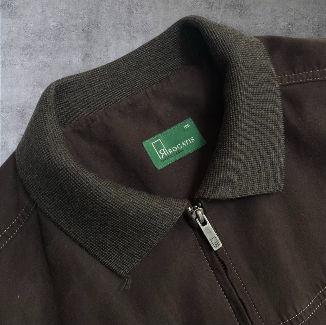 로가디스 진브라운 니트소매 스웨이드 믹스 블루종 자켓 105 상품이미지2