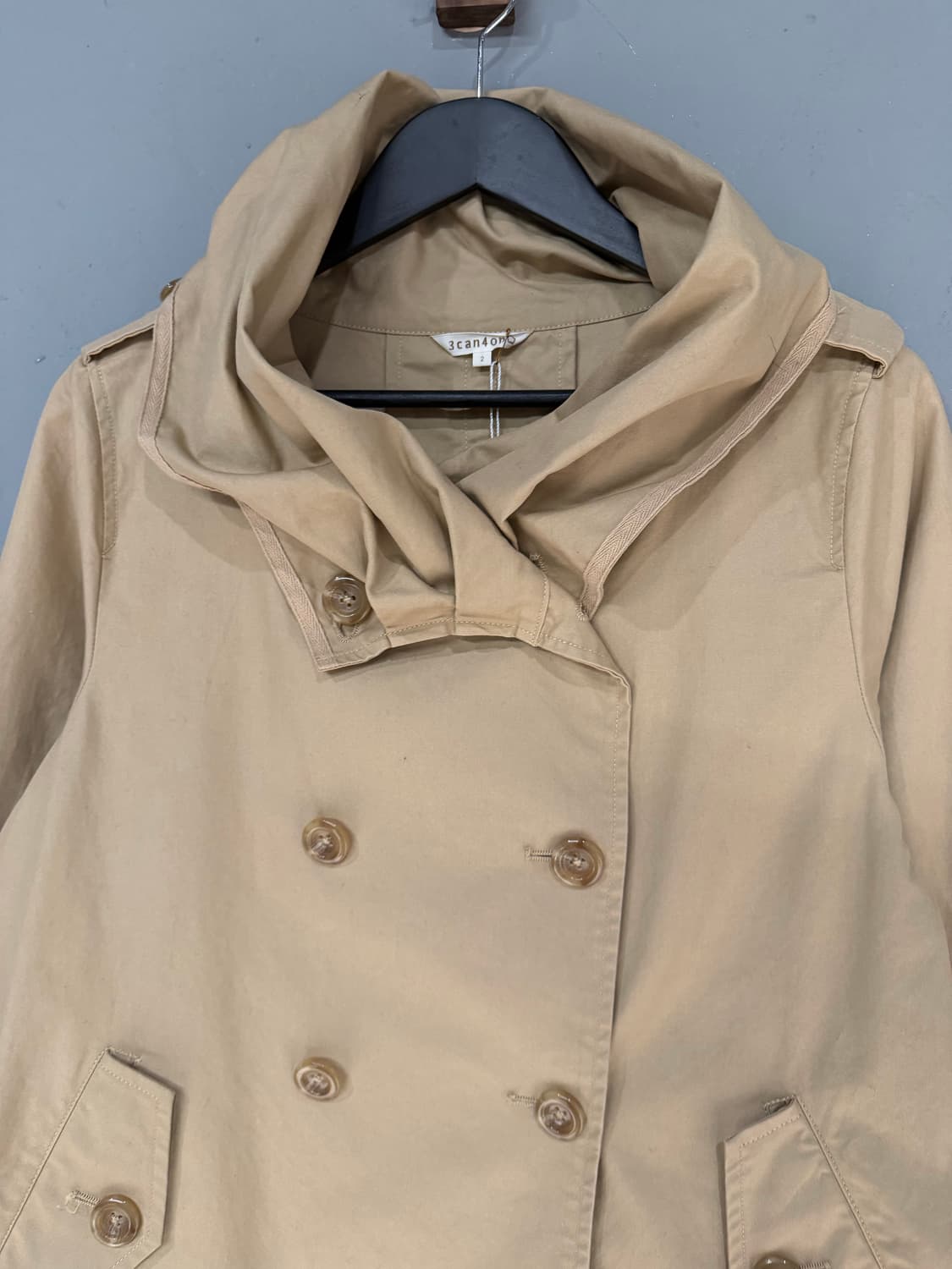 wide collar double button jacket 상품이미지6