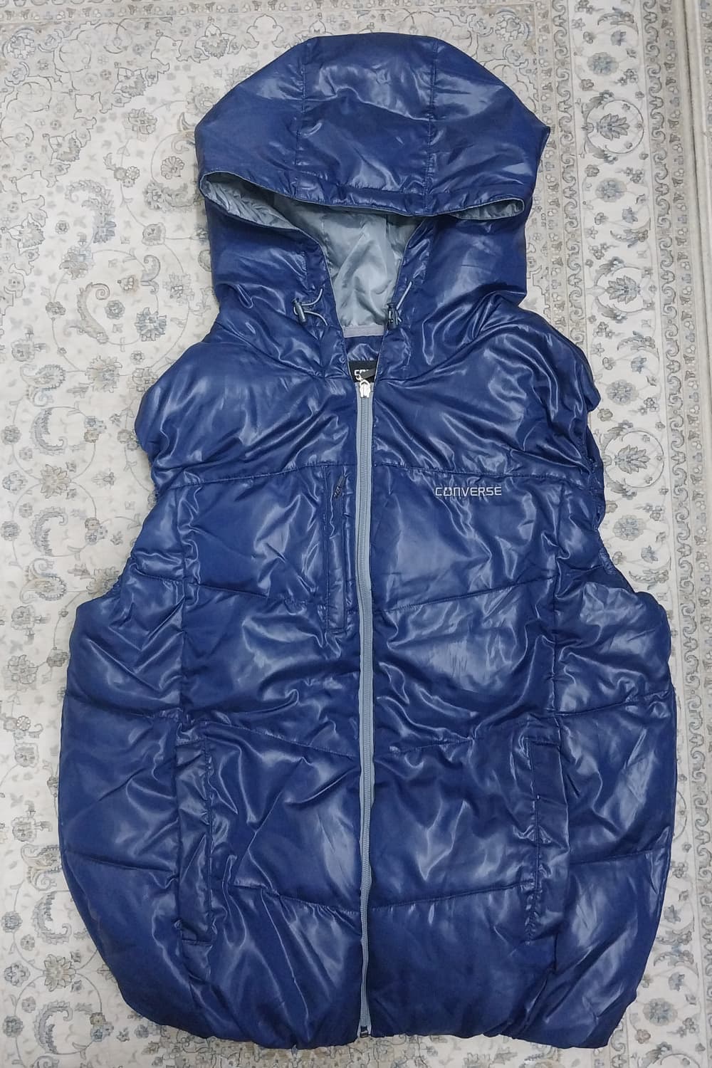 컨버스 유광 후드 패딩 조끼 95 상품이미지1