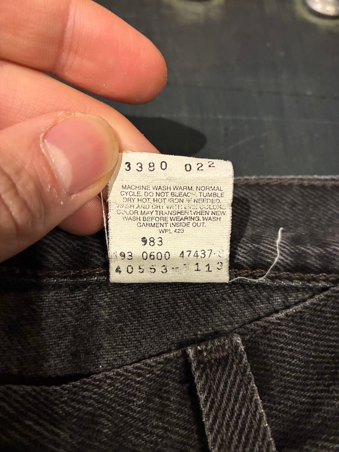 36) 리바이스 550 흑청 데님 상품이미지3