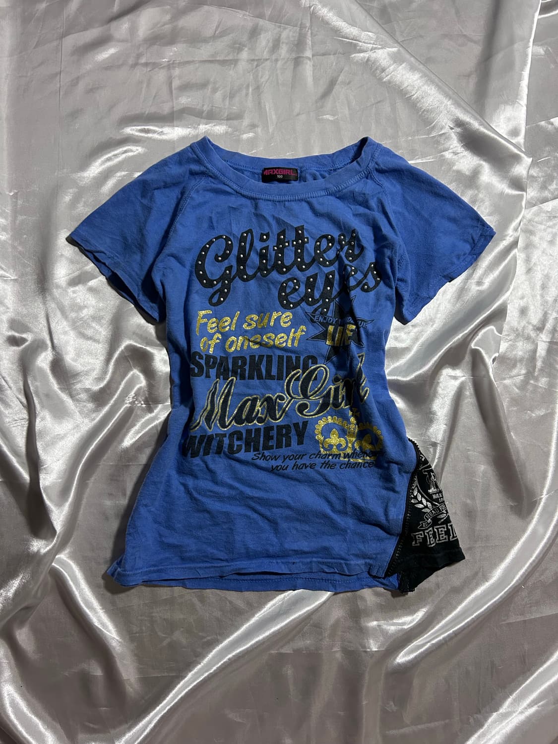 blue y2k gal t-shirt 상품이미지3