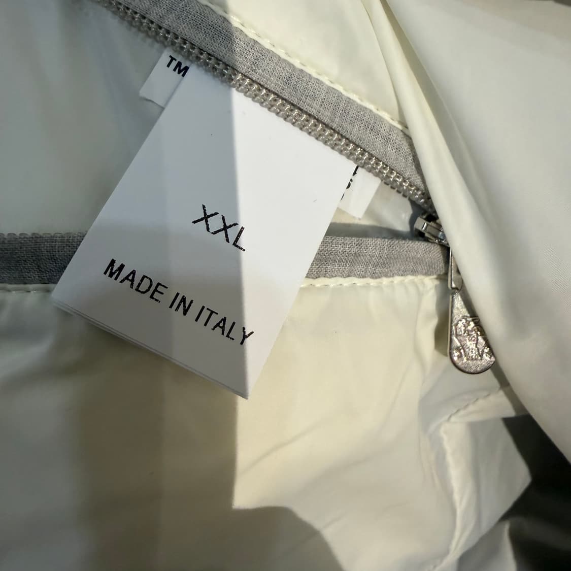 (2XL) 브루넬로 쿠치넬리 로고 본디드 나일론 후드 자켓 상품이미지6