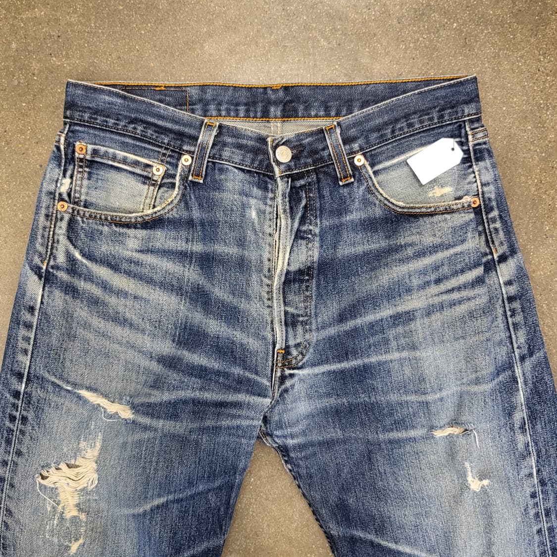 Levi's 리바이스 501 빈티지 데미지 워싱 청바지 상품이미지3
